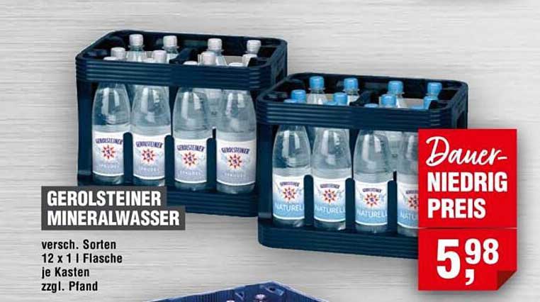 GEROLSTeiner Mineralwasser 12 x 1 l Flasche je Kasten
