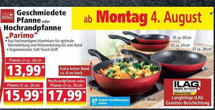 Geschmiedete Pfanne oder Hochrandpfanne "Parimo"
