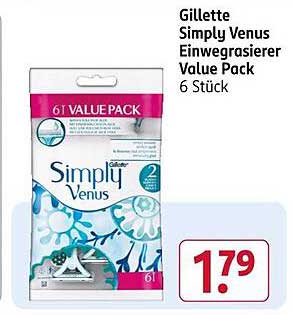 Gillette Simply Venus Einwegrasierer Value Pack 6 Stück