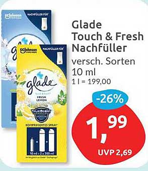 Glade Touch & Fresh Nachfüller verschiedene Sorten 10 ml