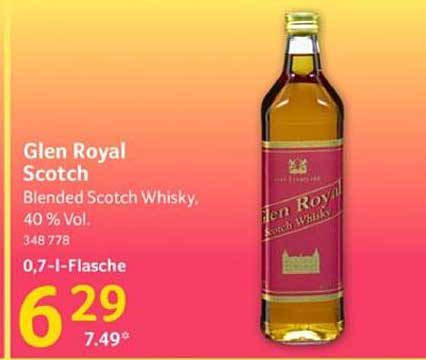 Glen Royal Scotch Whisky, 0,7 l Flasche
