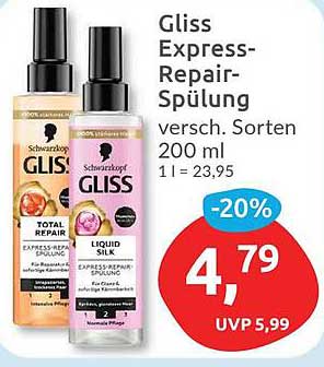 Gliss Express-Repair-Spülung verschiedene Sorten 200 ml