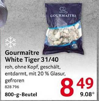 Gourmaître White Tiger 31/40 - Gefrorene Garnelen