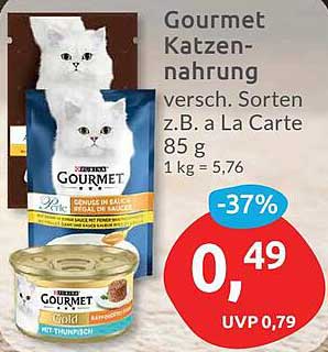 Gourmet Katzennahrung verschiedene Sorten z.B. a La Carte 85 g