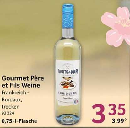 Gourmet Père et Fils Weine - Frankreich - Bordeaux, trocken