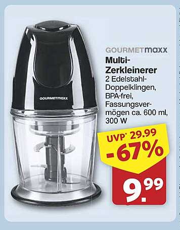 GOURMETmaxx Multi-Zerkleinerer - BPA-frei, 600 ml, 300 W