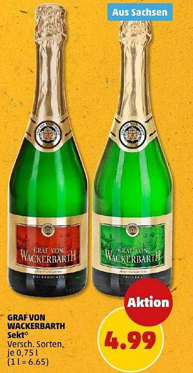 GRAF VON WACKERBARTH Sekt* - Verschiedene Sorten, je 0,75 l