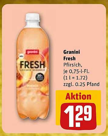 Granini Fresh Pfirsich, 0,75 l Flasche