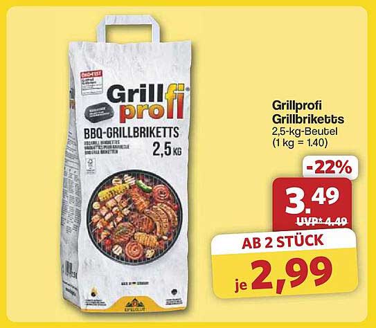 Grillprofi Grillbriketts 2,5 kg - Ideal für dein perfektes Grillerlebnis