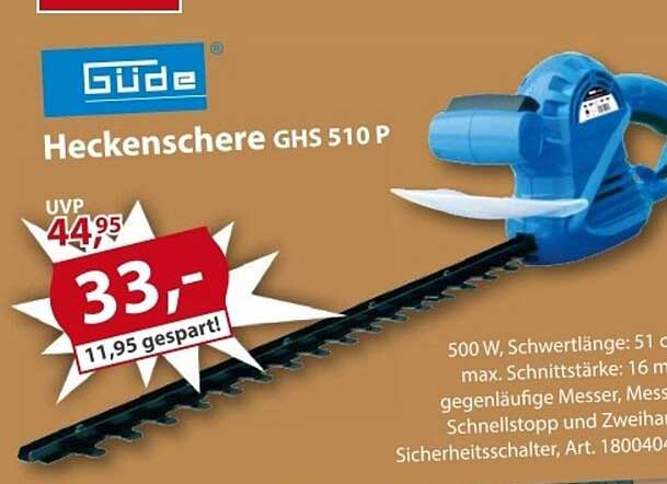 Güde Heckenschere GHS 510 P