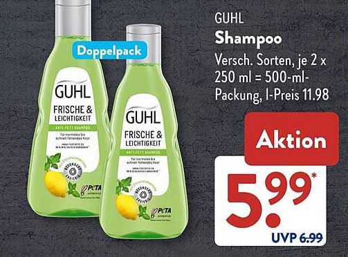 GUHL Shampoo Frische & Leichtigkeit - Doppelpack
