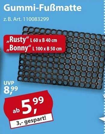 Gummi-Fußmatte - Rusty und Bonny