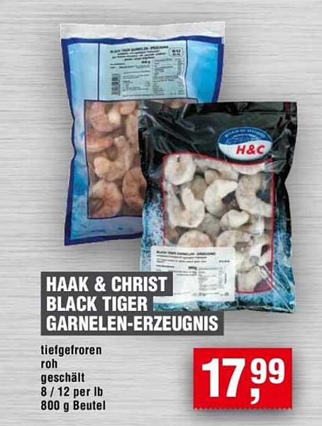 HAAK & CHRIST BLACK TIGER GARNELEN-ERZEUGNIS