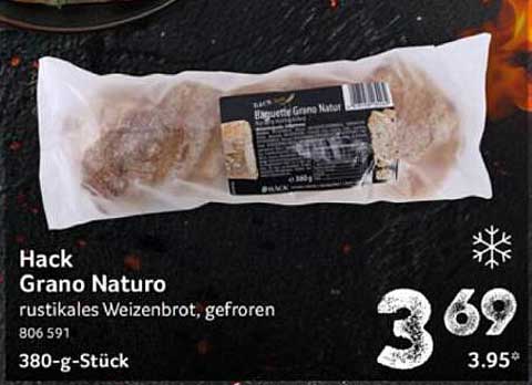 Hack Grano Natur – rustikales Weizenbrot, gefroren