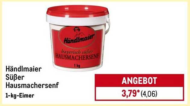 Händlmaier Süßer Hausmachersenf 1-kg-Eimer
