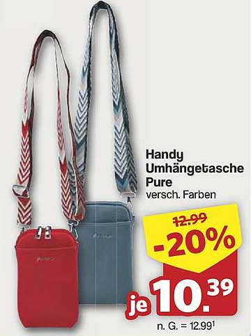 Handy Umhängetasche Pure - versch. Farben