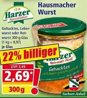 Hausmacher Wurst - Harzer Spezialitäten