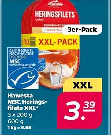 Hawesta MSC Heringsfilets XXL – 3er-Pack