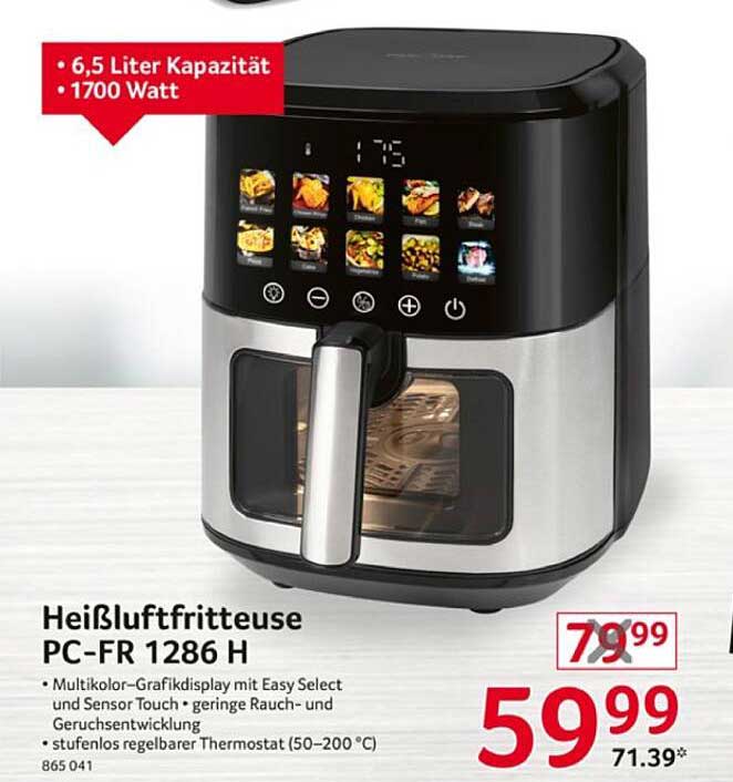 Heiße Luftfritteuse PC-FR 1286 H
