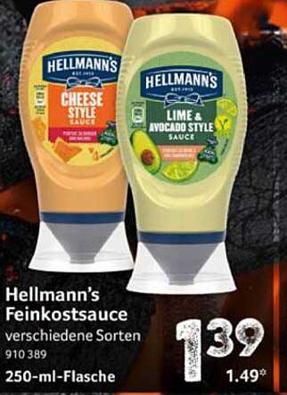 Hellmann's Feinkostsauce verschiedene Sorten - 250 ml Flasche