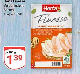 Herta Finesse Hähnchenbrust – verschiedene Sorten
