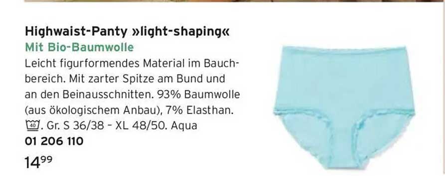 Highwaist-Panty »light-shaping« mit Bio-Baumwolle