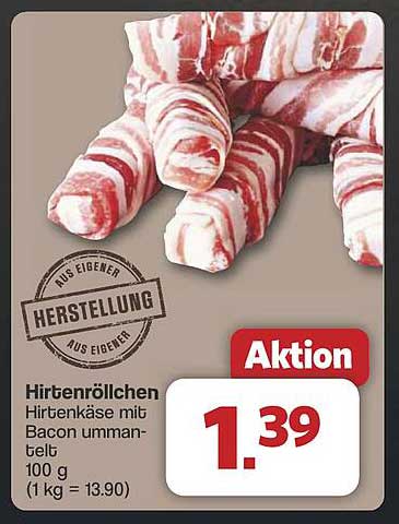 Hirtenröllchen - Hirtenkäse mit Bacon ummantelt