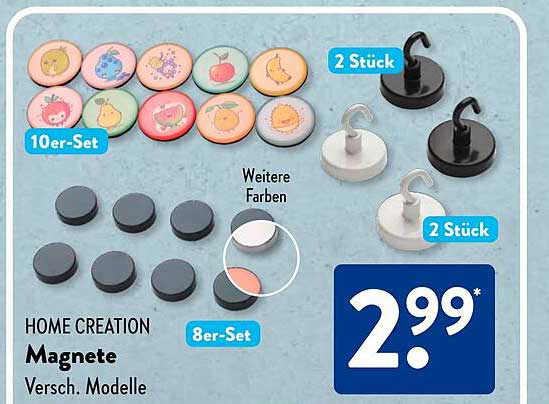 HOME CREATION Magnete – Versch. Modelle