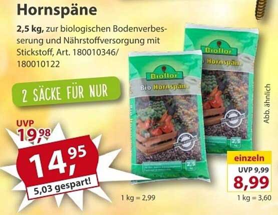 Hornspäne 2,5 kg für nur 14,95 € - Biologische Bodenverbesserung