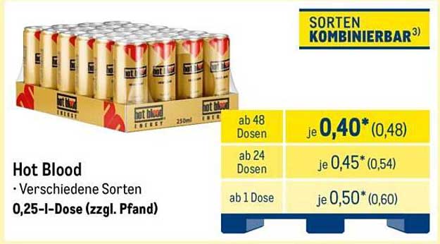Hot Blood 0,25-l-Dose (zzgl. Pfand)