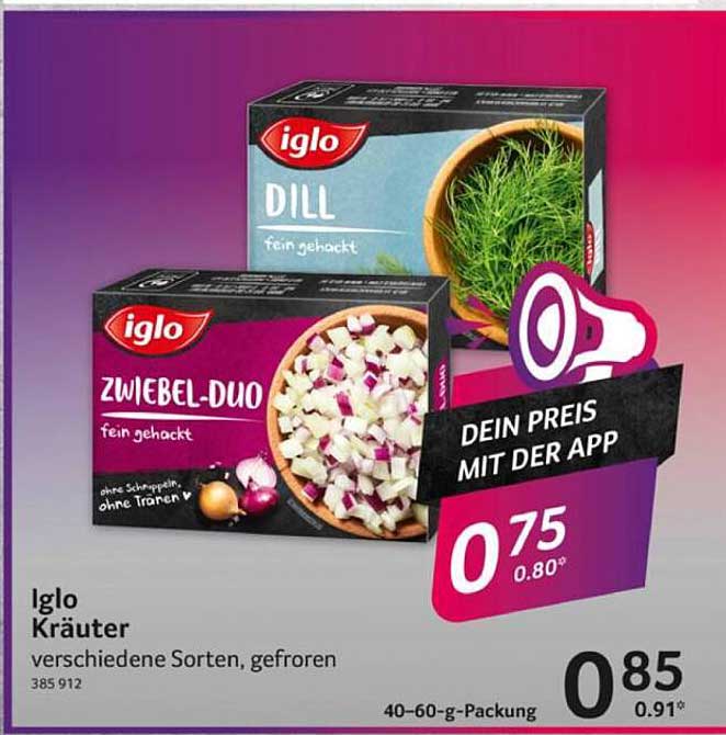 Iglo Kräuter verschiedene Sorten, gefroren
