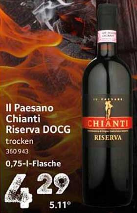 Il Paesano Chianti Riserva DOCG trocken 0,75-l-Flasche