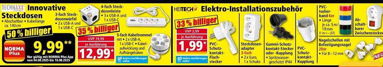 Innovative Steckdosen 50% billiger