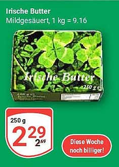 Irische Butter, mildgesäuert, 250 g