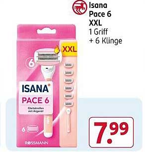 Isana Pace 6 XXL - 1 Griff + 6 Klinge