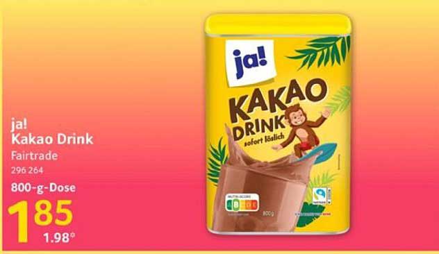 ja! Kakao Drink 800 g Dose