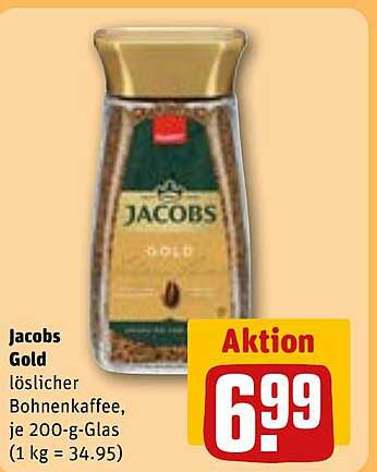Jacobs Gold löslicher Bohnenkaffee, je 200-g-Glas