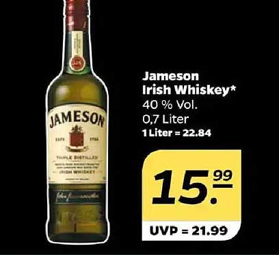 Jameson Irish Whiskey 0,7 Liter