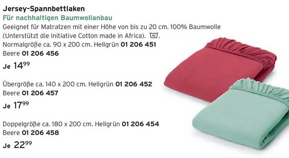 Jersey-Spannbettlaken für nachhaltigen Baumwollanbau