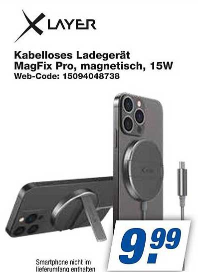 Kabelloses Ladegerät MagFix Pro, magnetisch, 15W