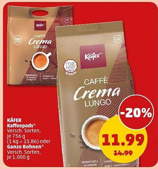 KÄFER Kaffeepads Caffè Crema Lungo