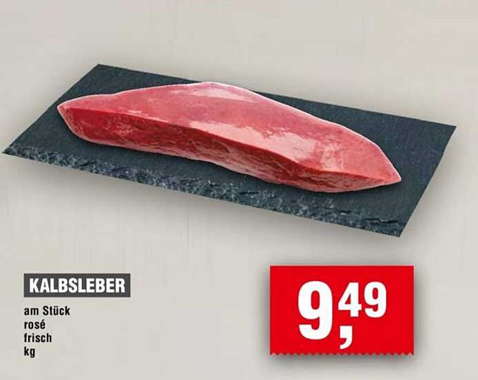 KALBSLEBER am Stück, rosé, frisch