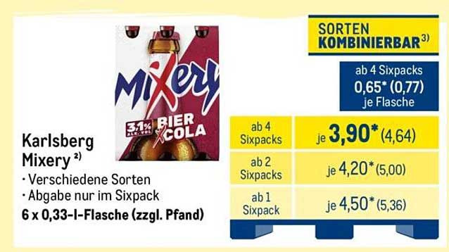 Karlsberg Mixery 6 x 0,33-l-Flasche (zzgl. Pfand)