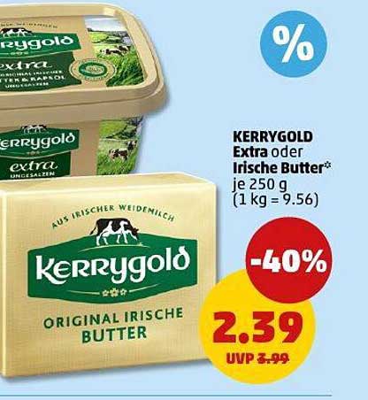 KERRYGOLD Extra oder Irische Butter 250 g