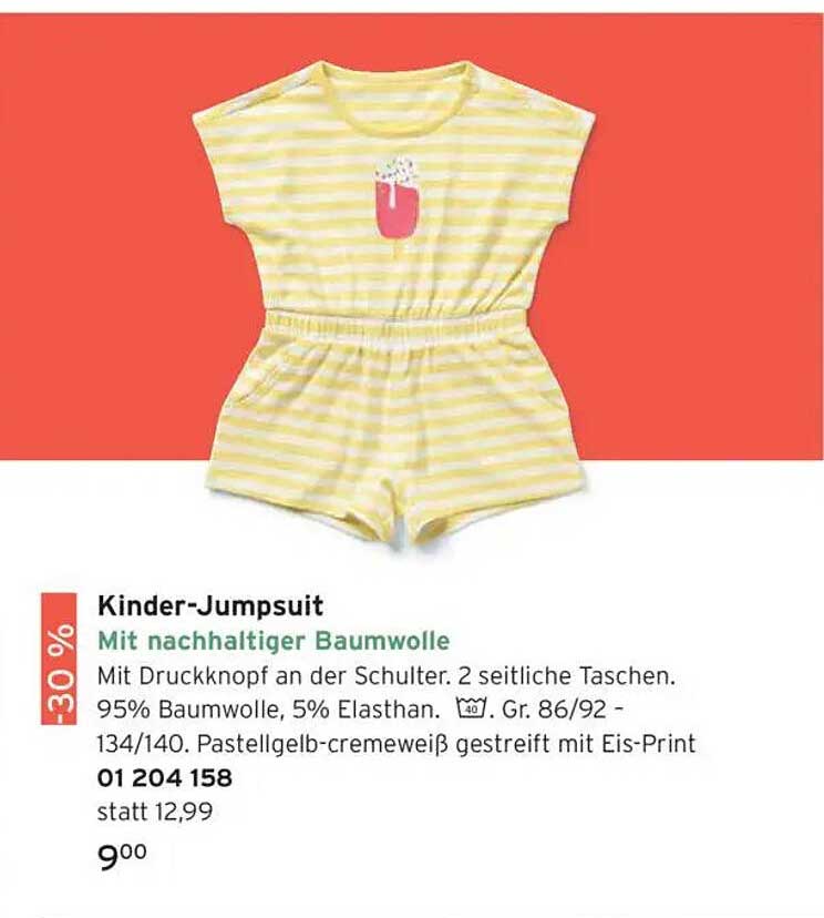 Kinder-Jumpsuit mit nachhaltiger Baumwolle