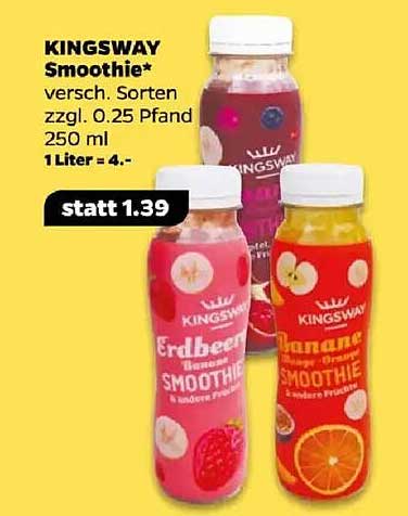 KINGSWAY Smoothie - verschiedene Sorten