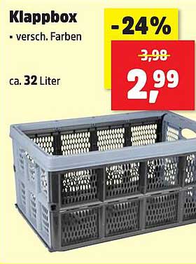 Klappbox – verschiedene Farben, ca. 32 Liter