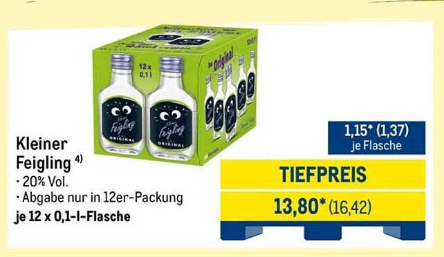 Kleiner Feigling - 12 x 0,1 l Flasche