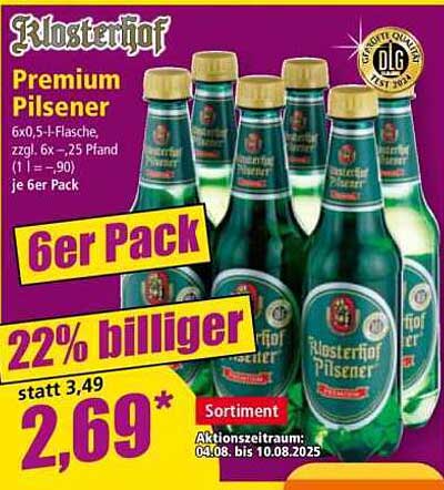 Klosterhof Premium Pilsener 6er Pack