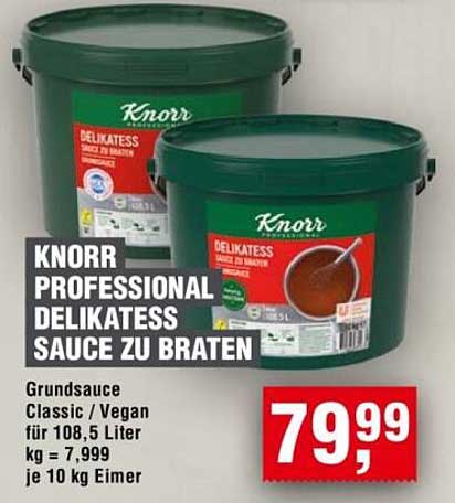 KNORR PROFESSIONAL DELIKATESS SAUCE ZU BRATEN